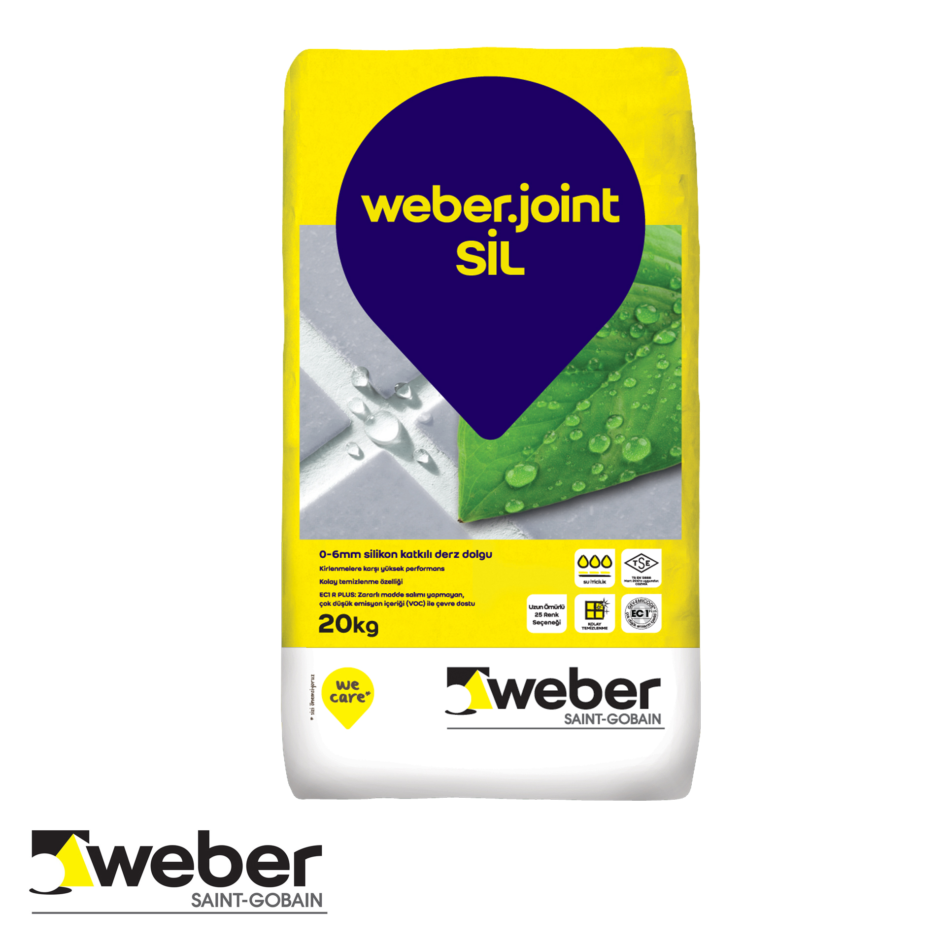 Weber Joint Sil Silikonlu Fuga Beyaz 20 KG